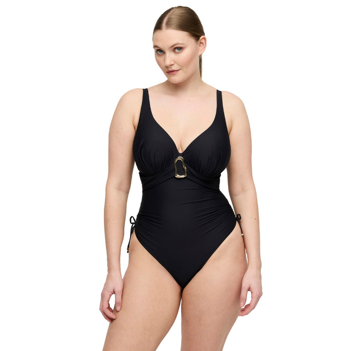 Prima Donna Uvita Plunge Swimsuit - Black - 40E