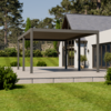 Bracken Outdoors Eclipse Plus 6m x 4m Grey Rectangular Motorised Aluminium Garden Pergola with Lights, Mid March 2026