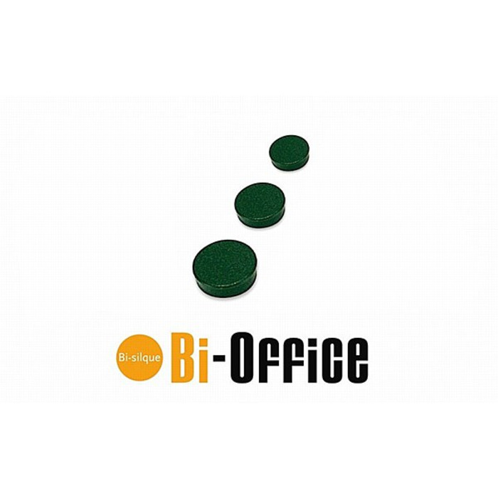 Bi-Office Magnets 30mm Green, Pack of 10