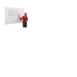 WriteOn Coloured Edge Whiteboard 1176 x 1479mm Red Edge