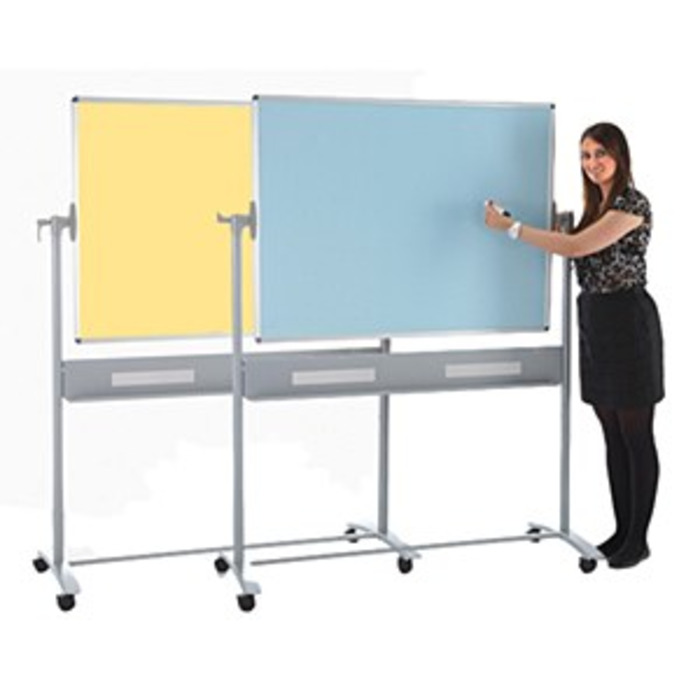 Colourwipe Mobile Board 1200 x 1800mm Blue & Yellow