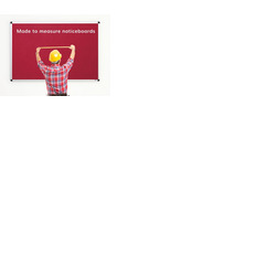 Made to Measure Felt Noticeboard Up to 600x900mm Burgundy Fabric Aluminium Frame