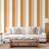 Stripe Wallpaper Orange, Coffee & Cream