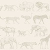 Boutique Safari Animals Wallpaper Cream
