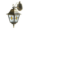 Bronze Effect Lantern Wall Light 240V E27