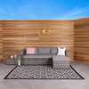 Diamond Weatherproof Rug, Black