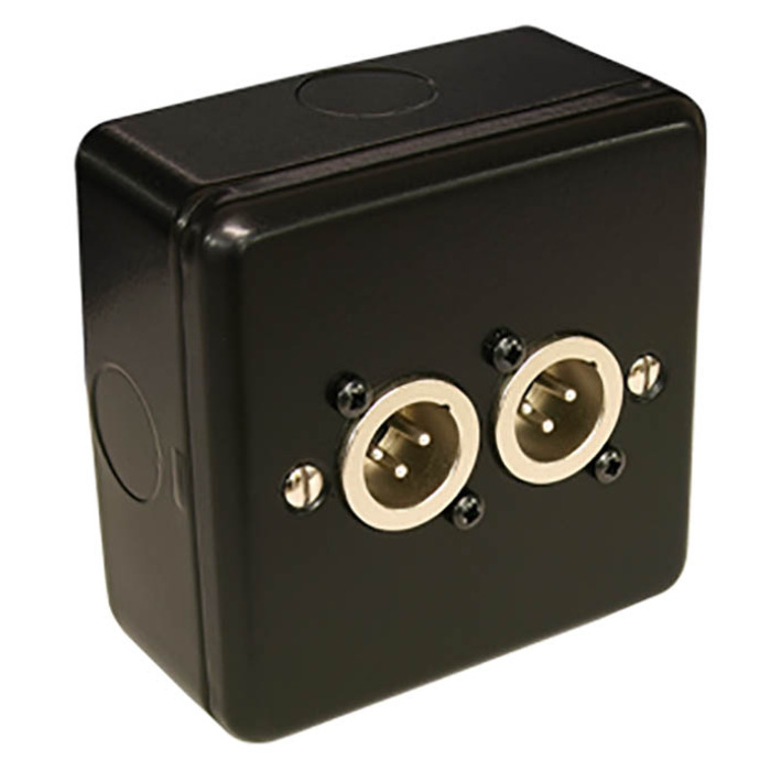 2 Way XLR 3 Pin Plate with Surface Mount Box