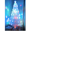 White Fibre Optic Christmas Tree 2ft to 7ft with Multicoloured LED Lights, 7ft