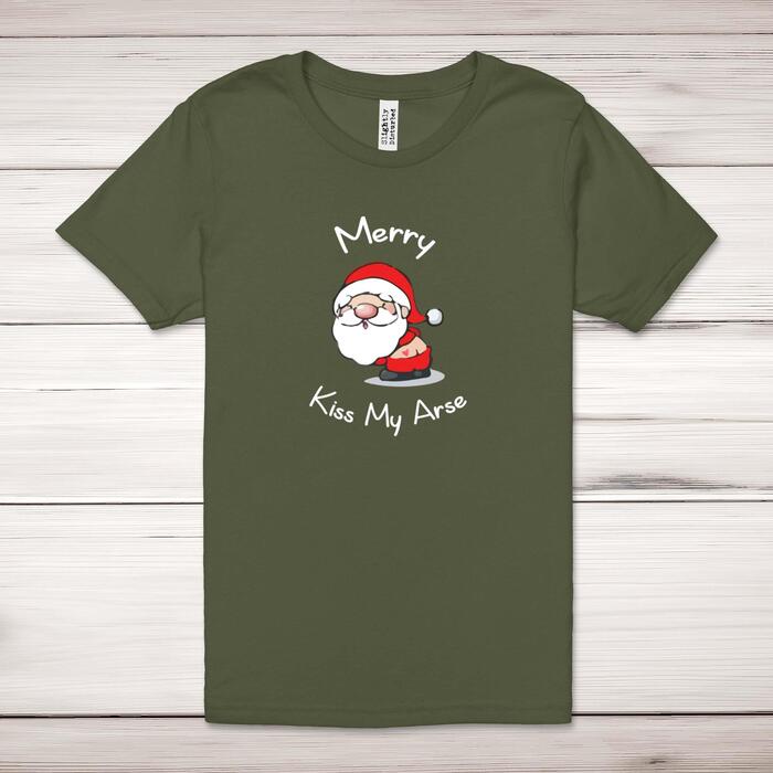 Merry Kiss My Arse Adult T
