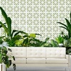 Geometric Breeze Wallpaper British Lichen Green