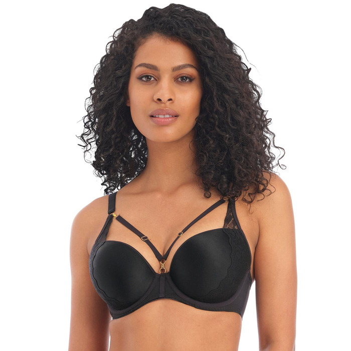 Freya Temptress Moulded Plunge T Shirt Bra - Black - 28FF