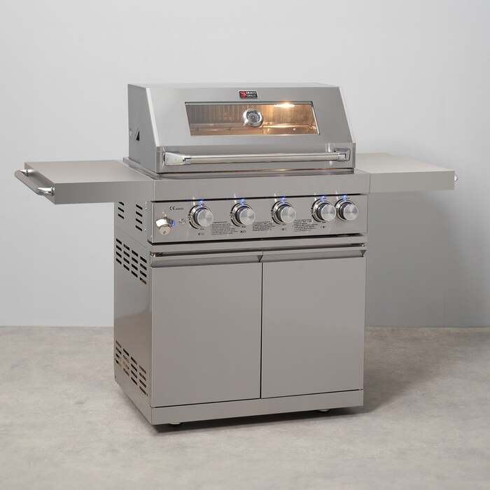 Draco Grills Z440 Deluxe 4 Burner Stainless Steel Gas Barbecue with Cabinet, Mid February 2026