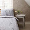 4. 5 Tog Duvet 100% Cotton Grey Floral Duvet Cover Set & Pillow