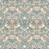 William Morris Strawberry Thief Wallpaper Slate Grey and Blush W0171