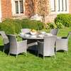 Bracken Outdoors 6 Seat Round Indiana Rattan Garden Furniture Set