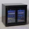Draco Grills Outdoor Black Stainless Steel Double Fridge Cabinet with Granite Top 120L
