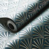 Lusso Chrysler Wallpaper Teal Clarke and Clarke W0164