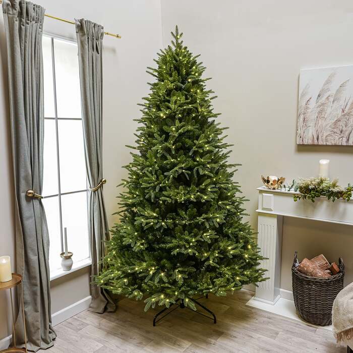 Winchester Fir Artificial Pre-Lit PE Christmas Tree 6. 5FT, 7. 5FT, 7. 5ft (2. 3m)