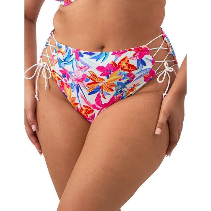 Elomi Savaneta Bikini Brief - White - XL - 16