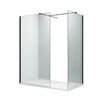 ELEGANT 1500X900mm Frosted Black Fittings Glass Easy Clean Walk