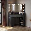 ELEGANT Corner Curved Dressing Table with 3