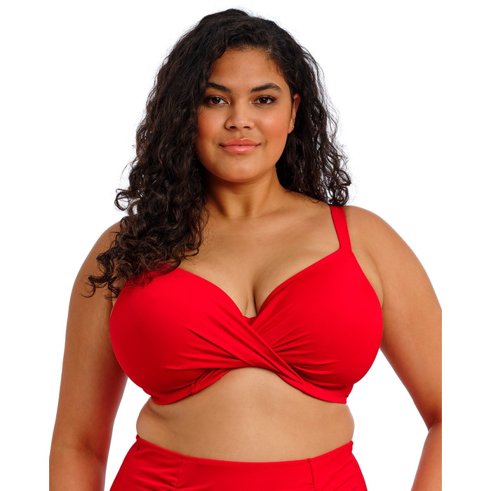 Elomi Plain Sailing Underwired Plunge Bikini Top - Lava - 32GG