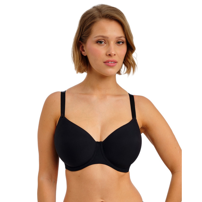 Freya Essentially Smooth Moulded Balcony T-Shirt Bra - Black - 28D