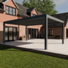 Bracken Outdoors Meridian 6m x 4m Grey Motorised Aluminium Garden Pergola with LED Lights, End of February 2026