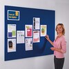 Frameless Felt Covered Noticeboard 1200 x 1500mm Blue
