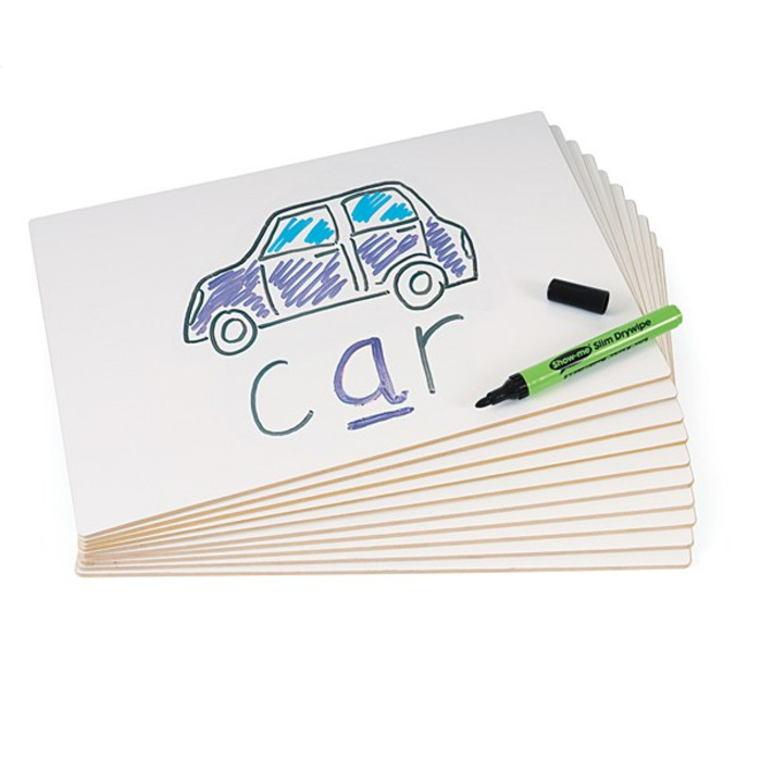 Show-me MDF Rigid A4 Whiteboards