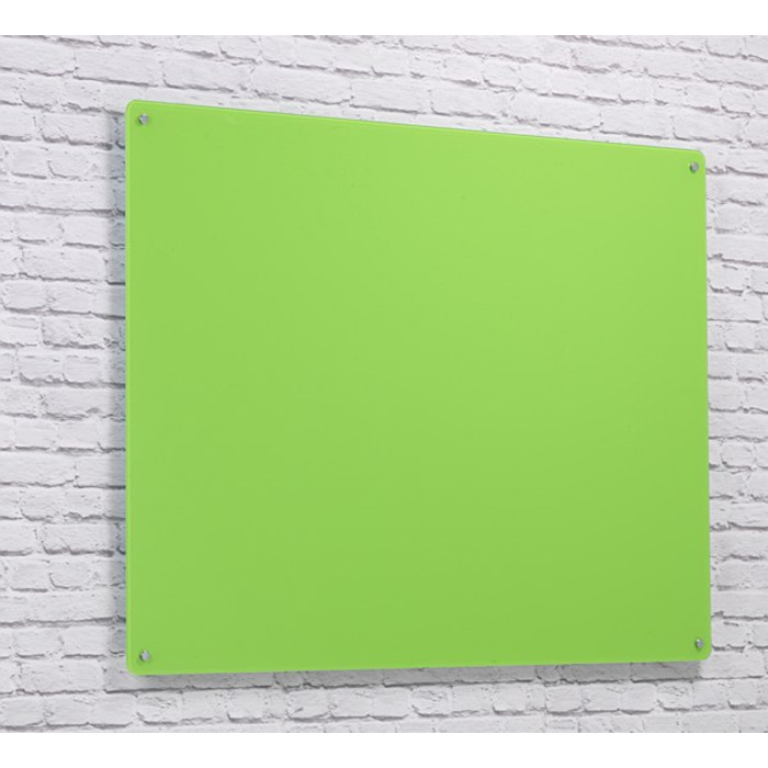 Wall Mounted Glass Board 1200 x 1200mm Lime