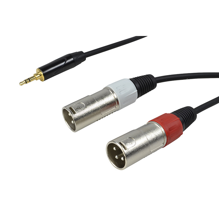 3. 5mm Stereo Jack to 2 XLR Male Lead 6 Metres