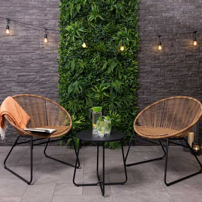 Zanzibar Tea for Two Bistro Set Natural