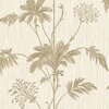 Grasscloth Textured Palm Vinyl Wallpaper Cream