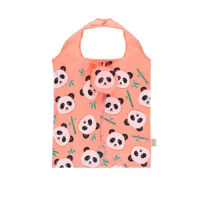 Penny Panda Foldable Shopper - Pink