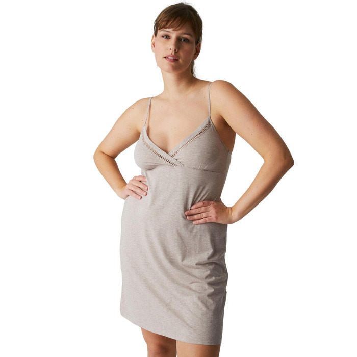 Simone Perele Brume Nightdress - Mottled Beige - M - 12