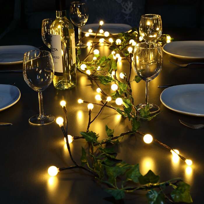 Noma Christmas 1.8M Berry & Ivy Garland With 48 LED'S