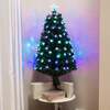 Green Fibre Optic Christmas Tree 2ft to 6ft with Multi Coloured Fibre Optics and Flowers, 2ft