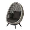 Alexander Rose Cordial Luxe Light Grey Lucy Chair with Base, Grafito