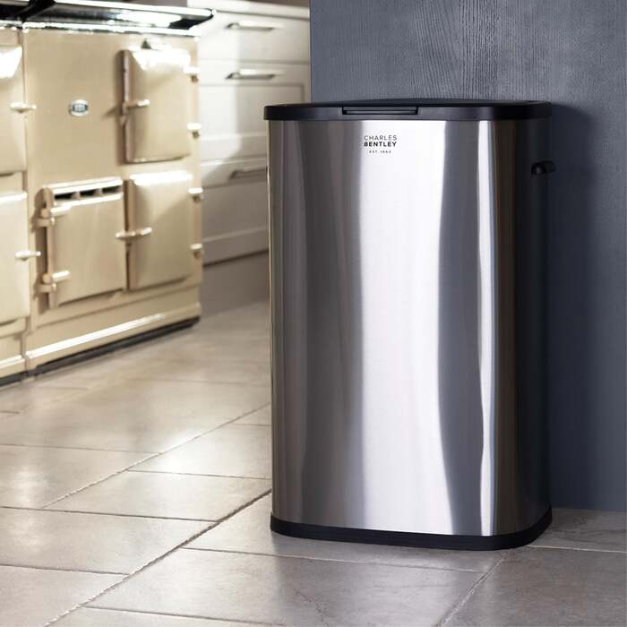 55 Litre Touch Kitchen Bin Stainless Steel