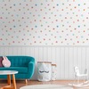 Watercolour Dots and Wood Slats 2 in 1 Vinyl Wallpaper Multi AS Creation 39814