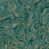 Liquid Marble Wallpaper Emerald Green