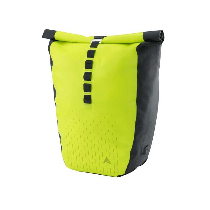 Thunderstorm City Waterproof Cycling Pannier Yellow/Black | 15L Roll-Top Closure, Waterproof with Welded Seams | Durable & Reflective | Altura