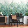 Tropical Plants and Wood Slats 2 in 1 Vinyl Wallpaper White AS Creation 39810