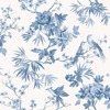 Amelie Chinoiserie Bird Wallpaper Blue