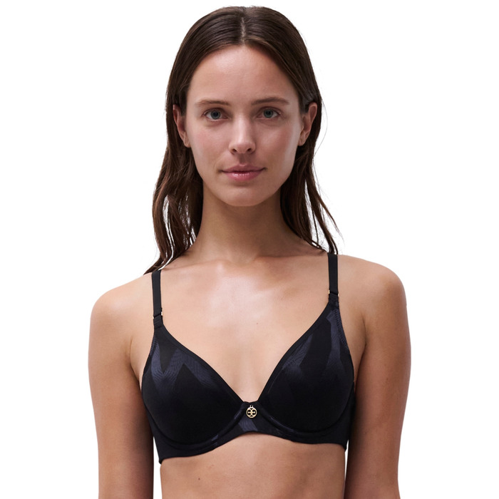 Chantelle Glaze Plunge T-Shirt Bra - Black - 30D