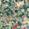 Crane Garden Wallpaper Green