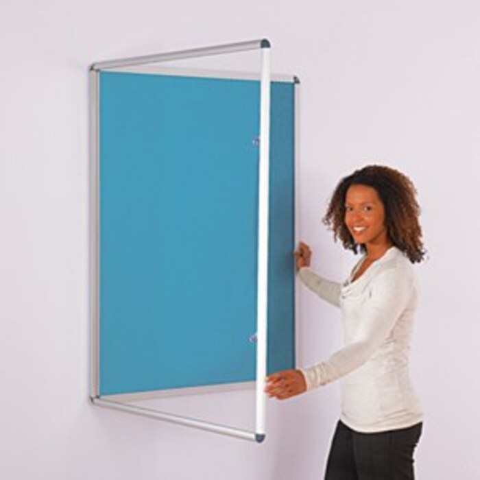 ColourPlus Tamperproof Noticeboard 1200x900mm Cyan