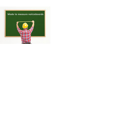 Made to Measure Felt Noticeboard Up to 1200x1200mm Green Farbic Oak Frame