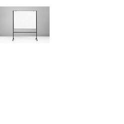 ONE Double Sided Mobile Whiteboard 2007 x 1207mm Black Frame